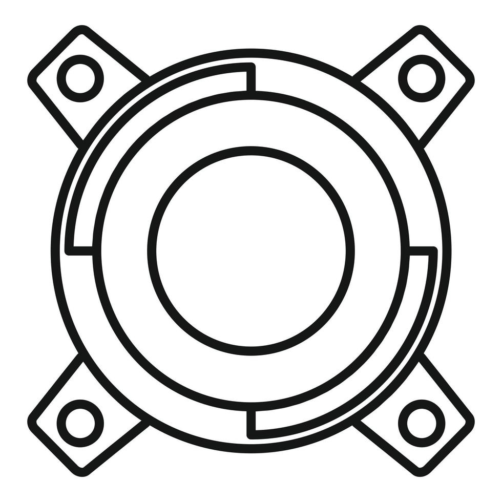 Gearbox releaser icon, outline style vector