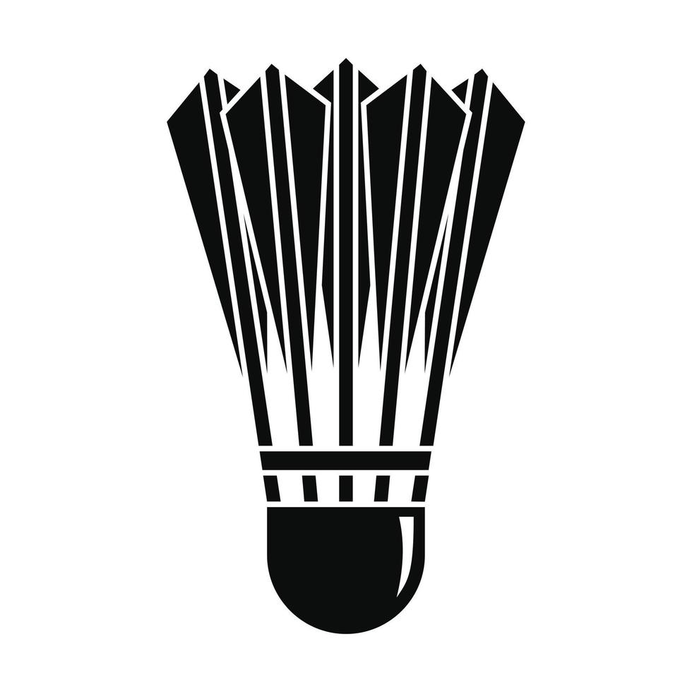 Badminton shuttlecock icon, simple style vector