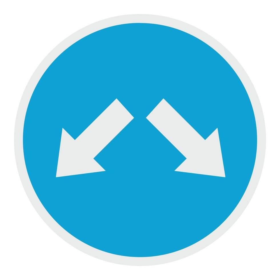 Moving in arrow icon, flat style. vector