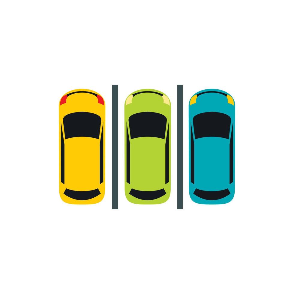 Parking icon, flat style vector