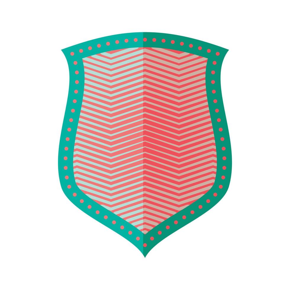 Protective shield icon, flat style vector