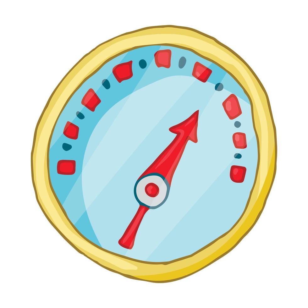 Speedometr icon, cartoon style vector