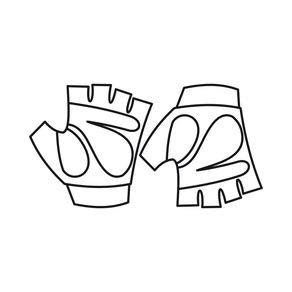 Cycling gloves icon, outline style vector
