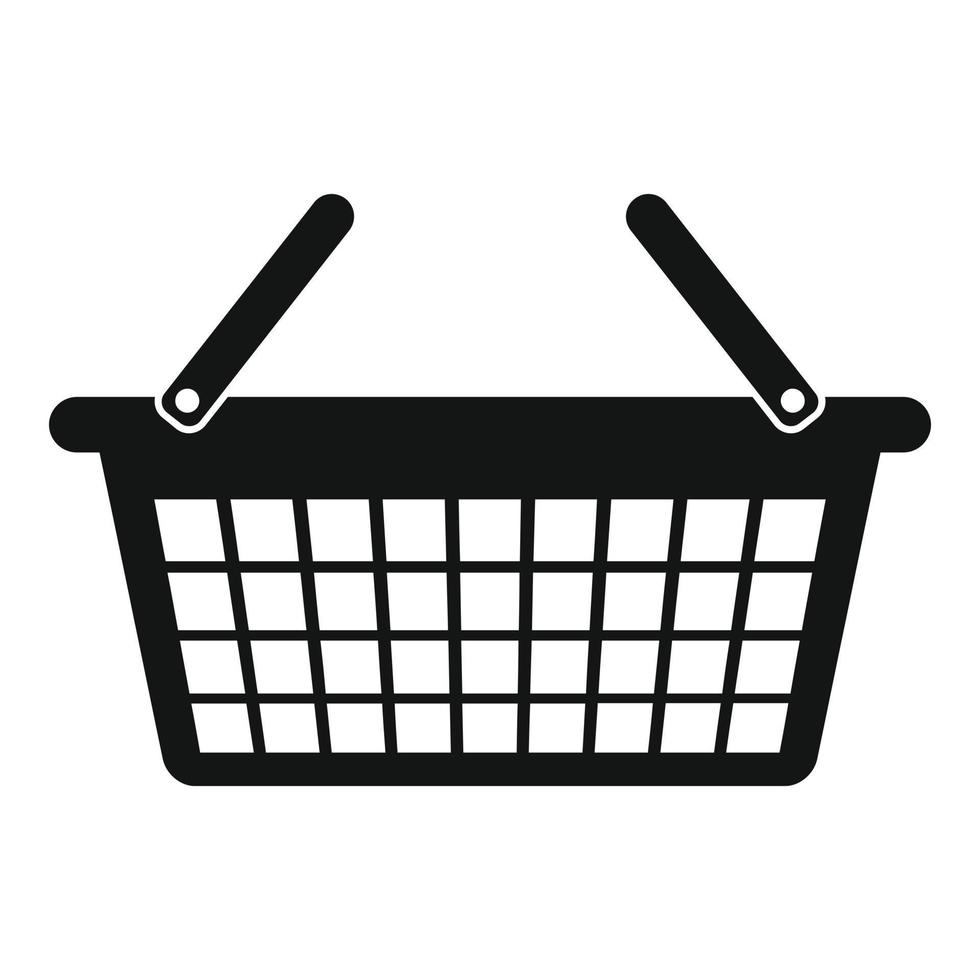 icono de cesta de ropa, estilo simple vector