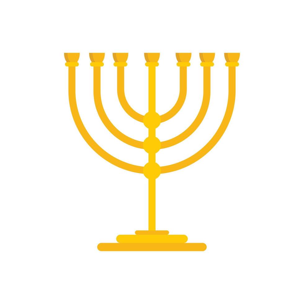 Gold stand for candle icon, flat style vector