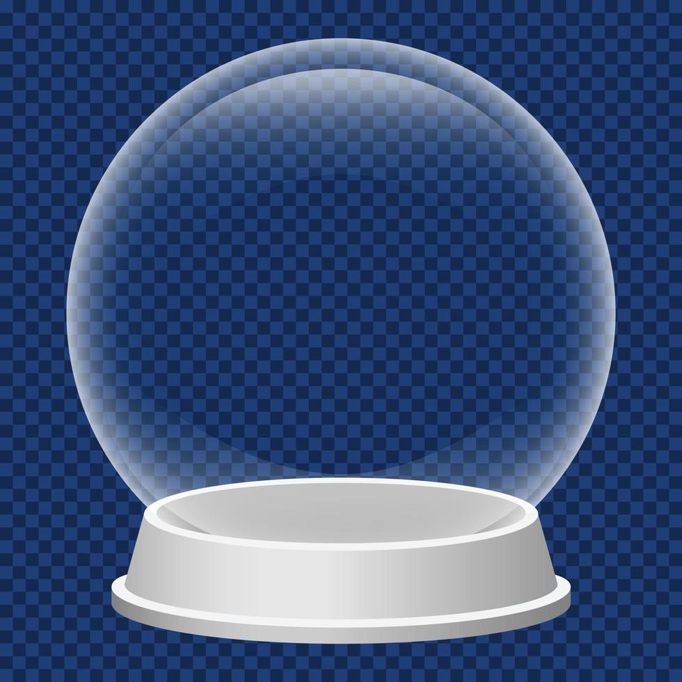 Christmas snowglobe icon, realistic style vector