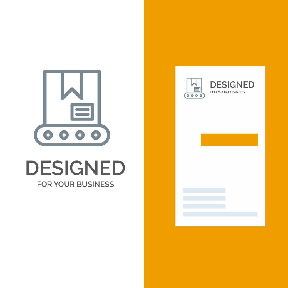 Bulldozer Construction Crane Grey Logo Design and Business Card Template vector