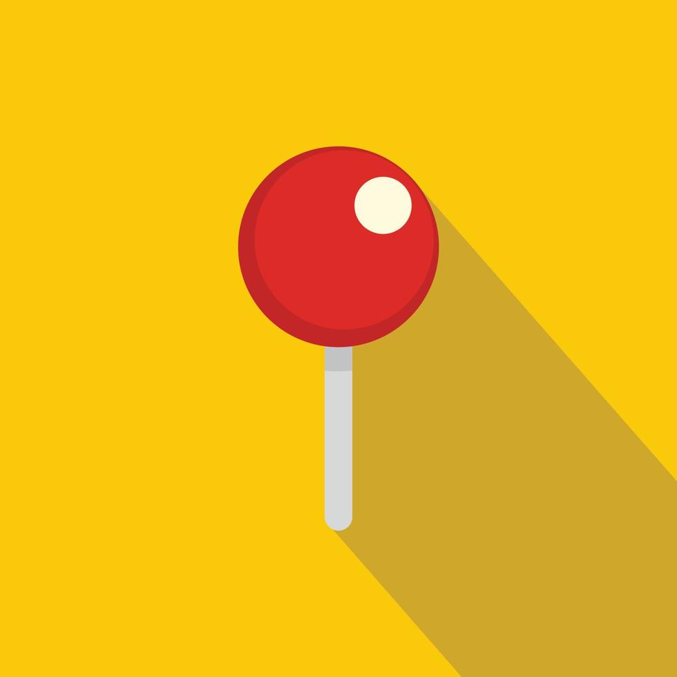 Attachment pin icon, flat style. vector