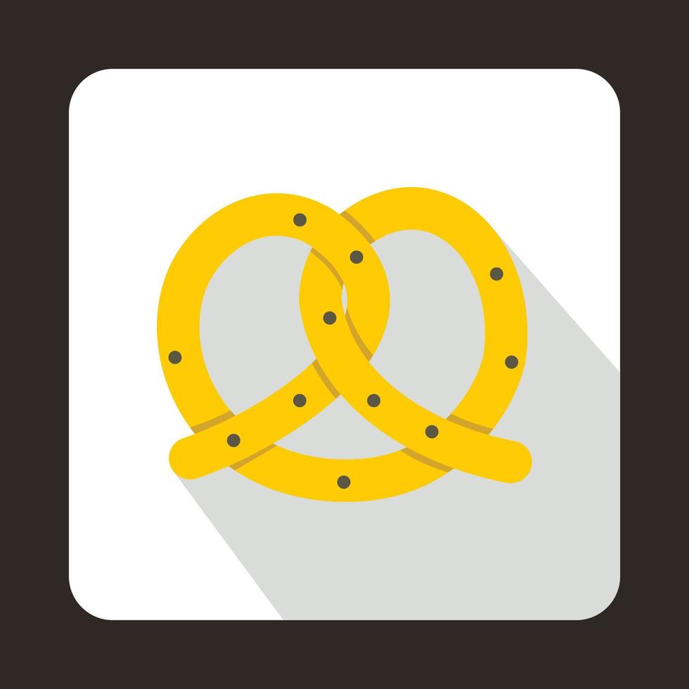 Pretzel icon in flat style vector