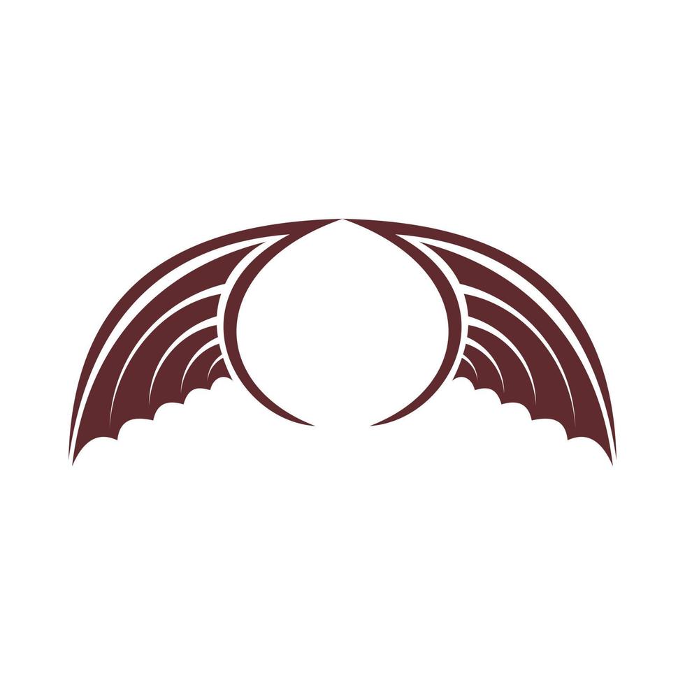 Two brown birds wing icon, flat style vector