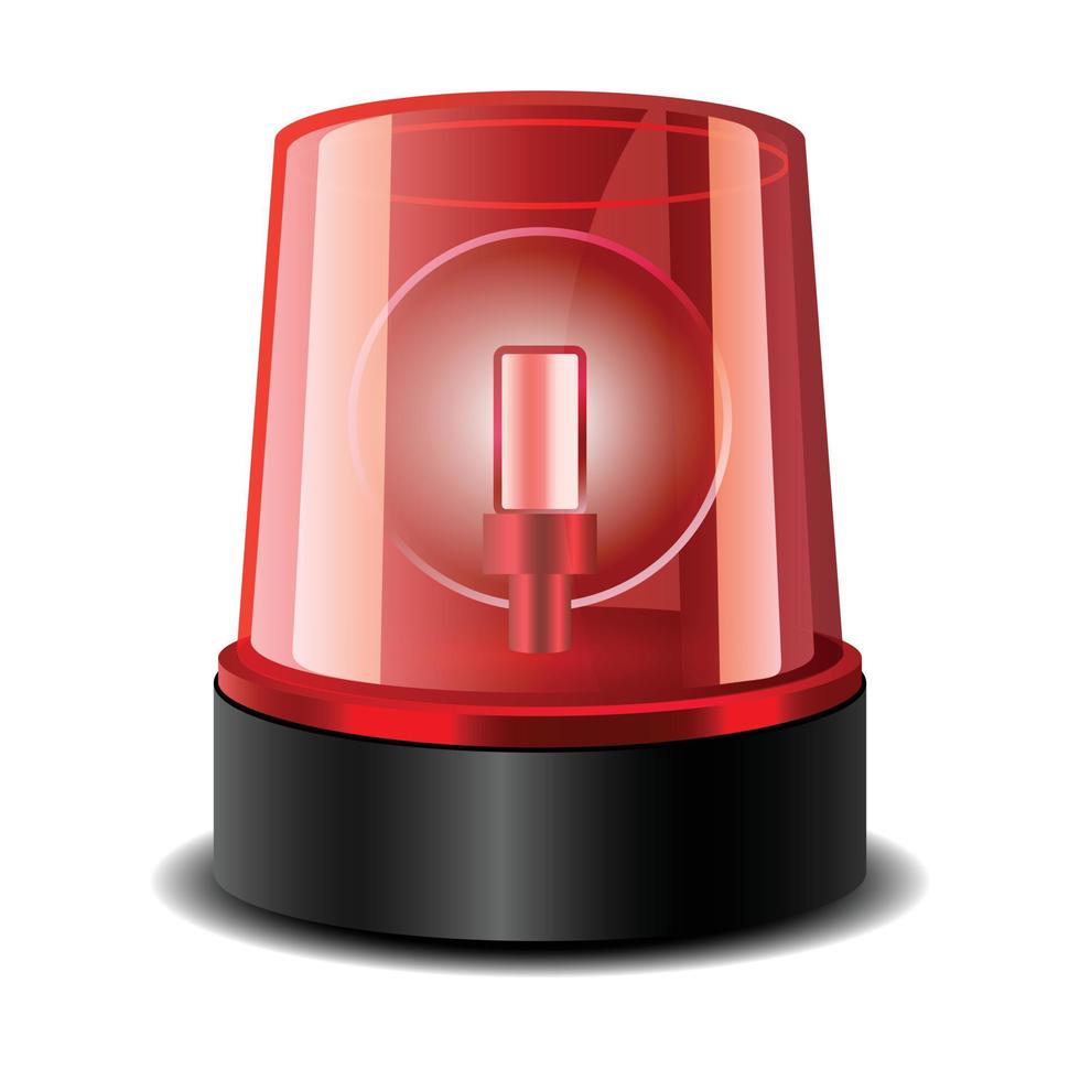 Ambulance siren icon, realistic style vector