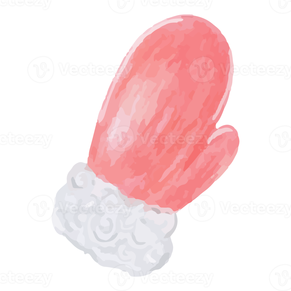 Red mittens, glove, PNG, hand drawn png