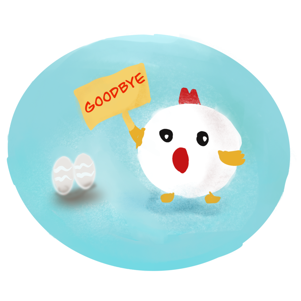 pollo etichetta icona mano disegno. png