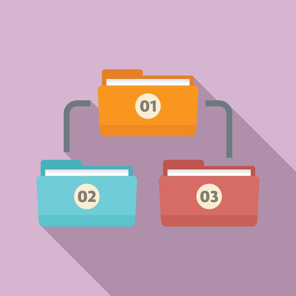 File folder scheme icon, flat style vector