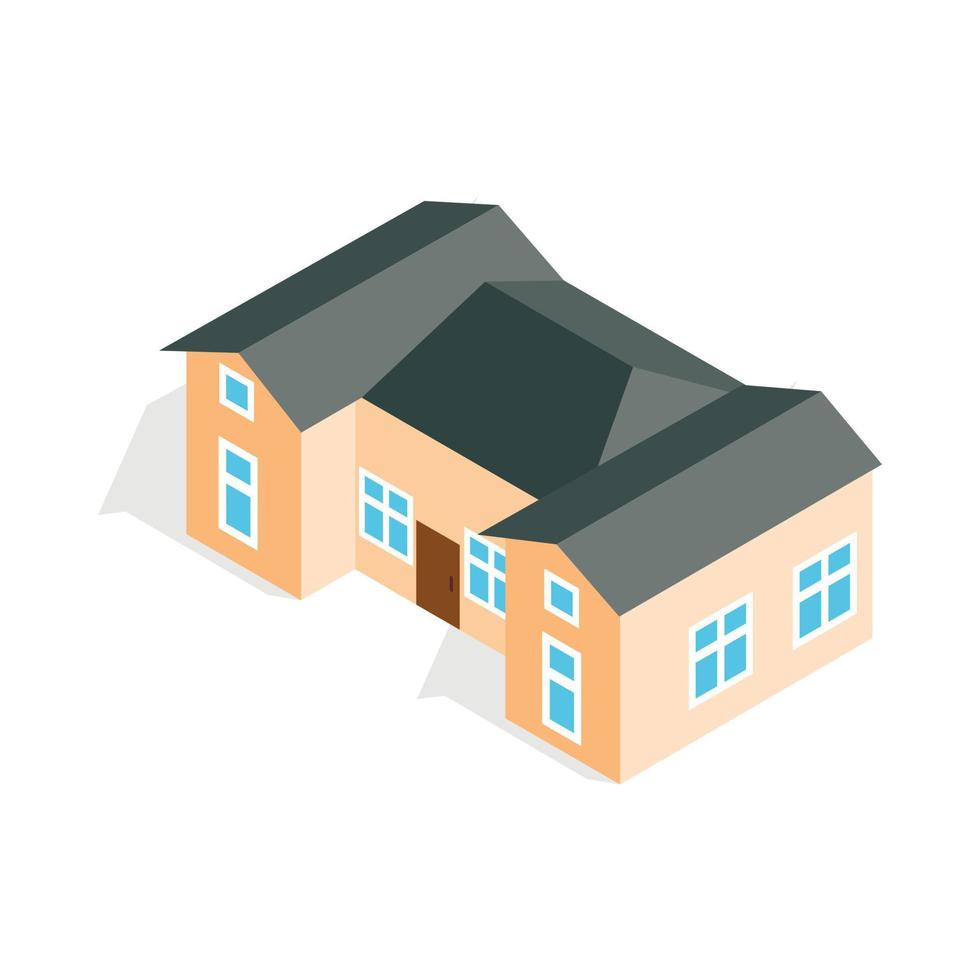 House with two outbuildings icon vector