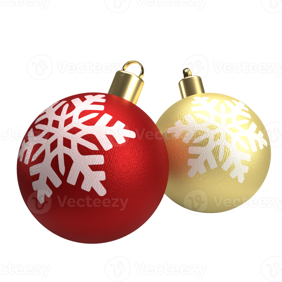 a bola de natal renderização em 3d imagem png