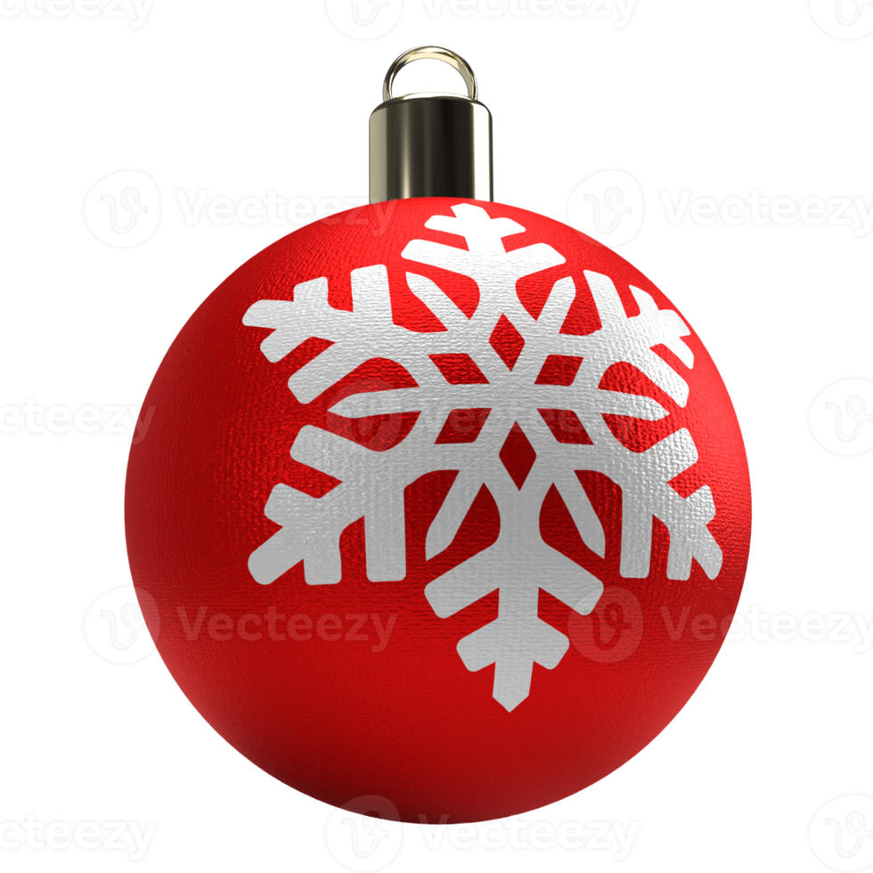 The  Christmas ball 3d rendering png image