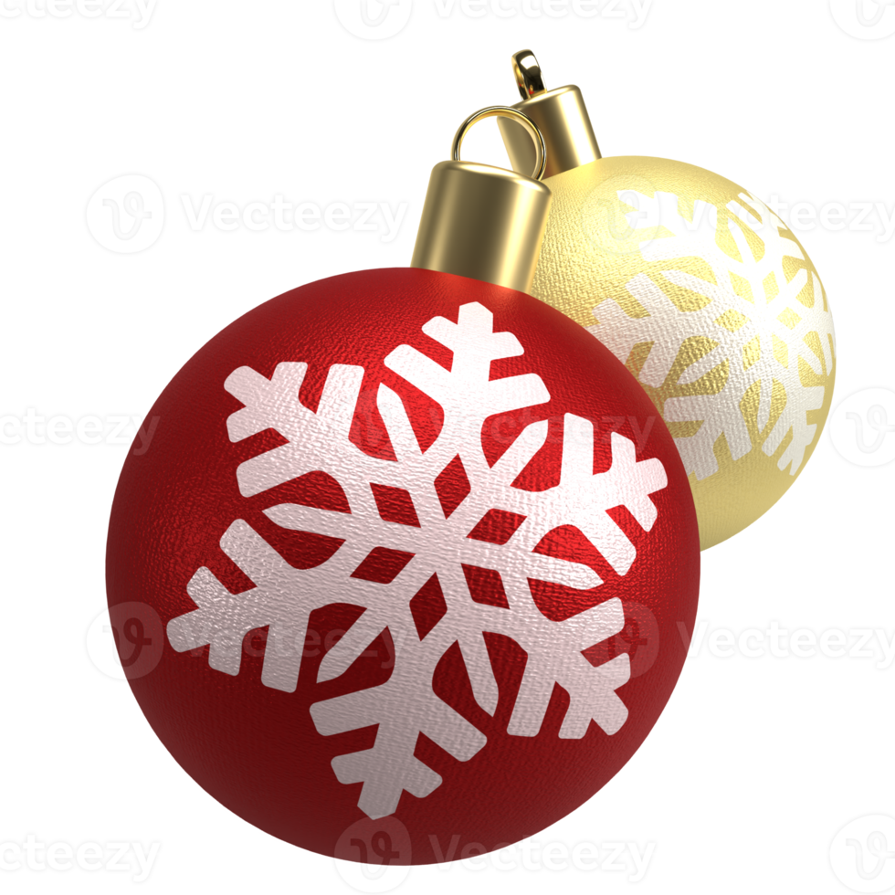 The  Christmas ball 3d rendering png image