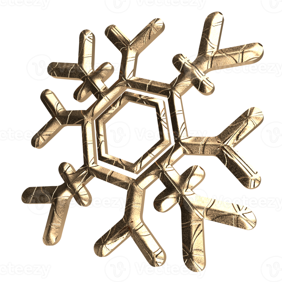 The  snowflake 3d rendering png image