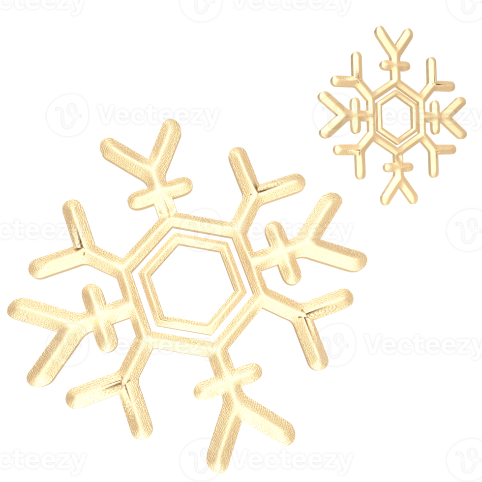 The  snowflake 3d rendering png image