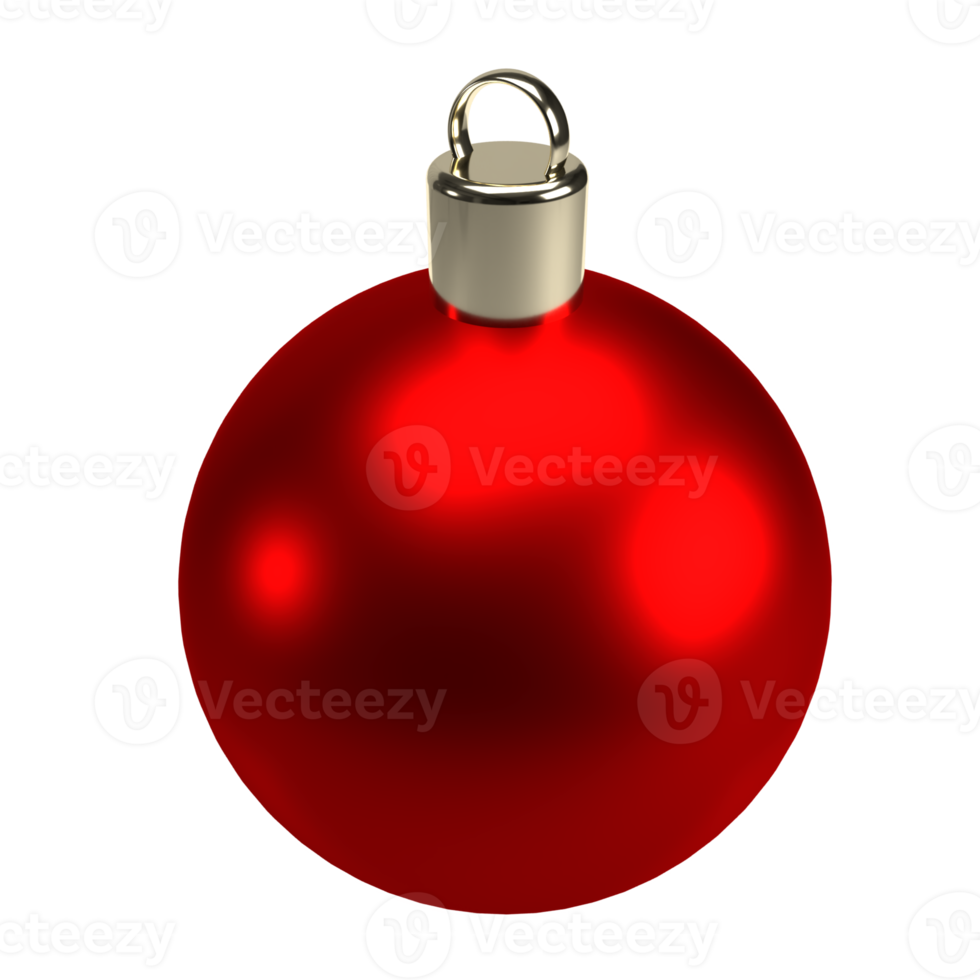 The  Christmas ball 3d rendering png image