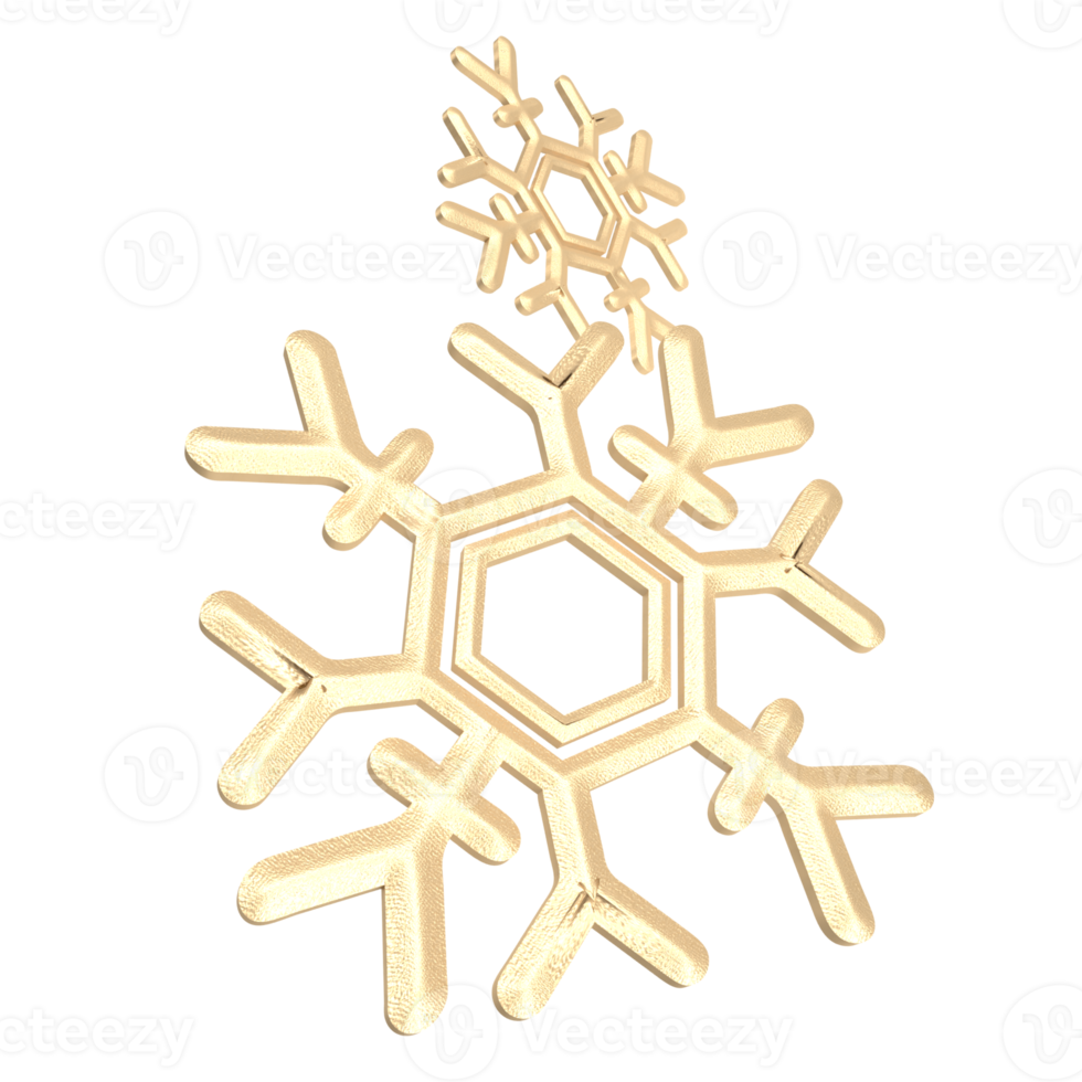 The  snowflake 3d rendering png image