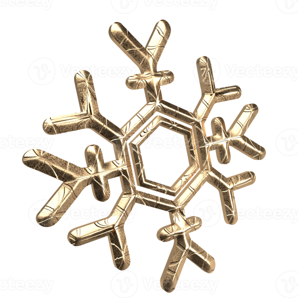 The  snowflake 3d rendering png image