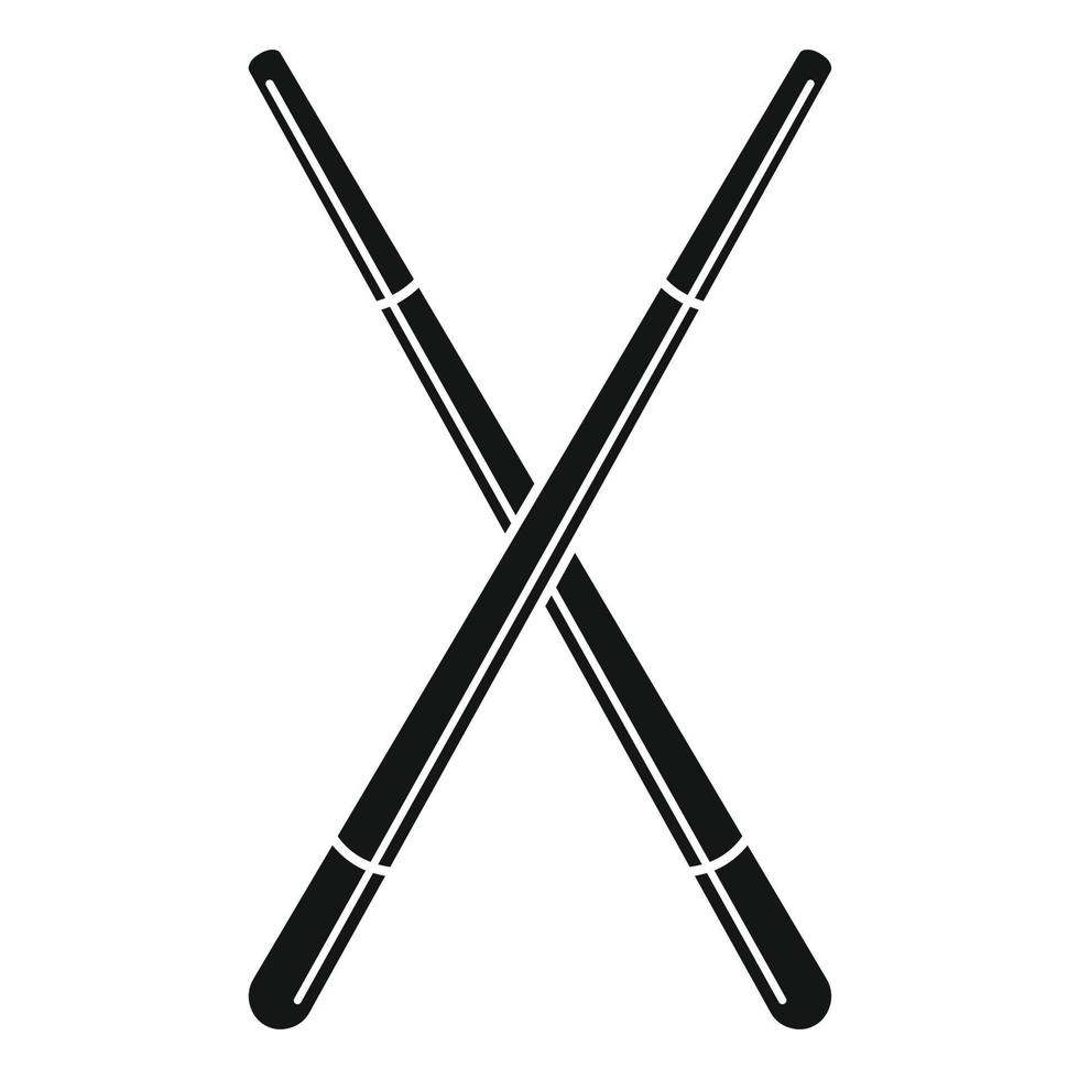 Wood chopsticks icon, simple style vector