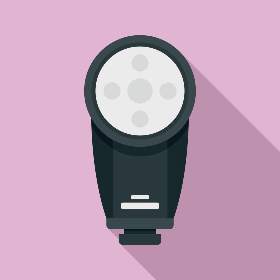 Camera led flash icon, flat style vector