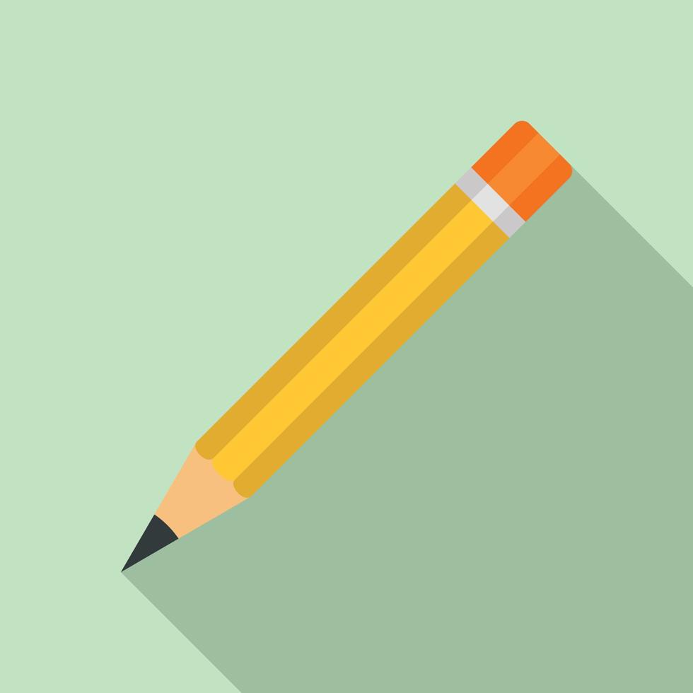 Construction pencil icon, flat style vector