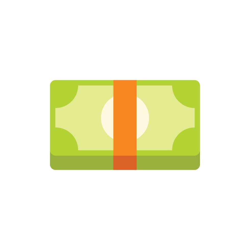 Packed dollars money icon in flat style vector