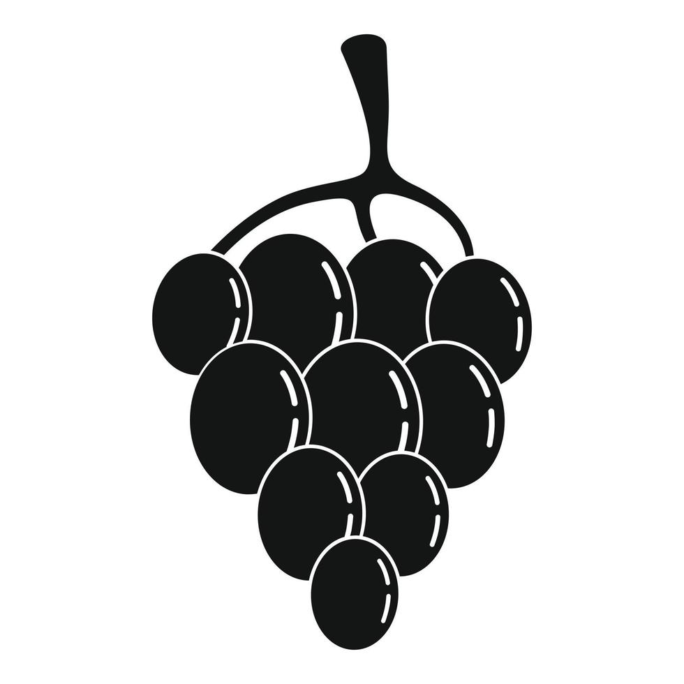 Berry grape icon, simple style vector