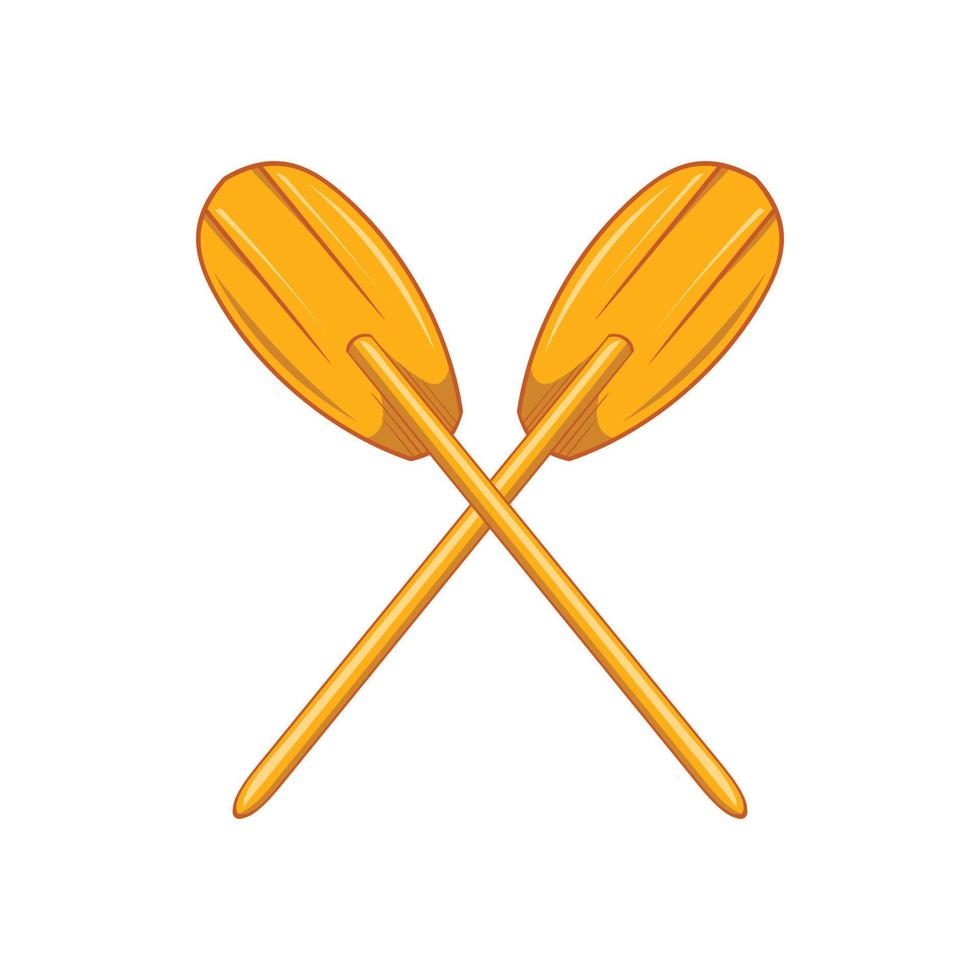 Paddles icon, cartoon style vector