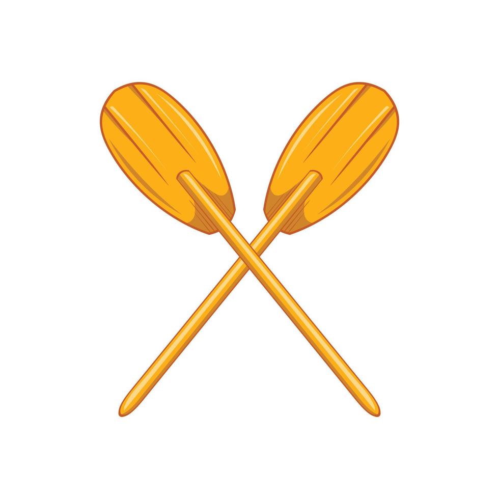 Paddles icon, cartoon style vector