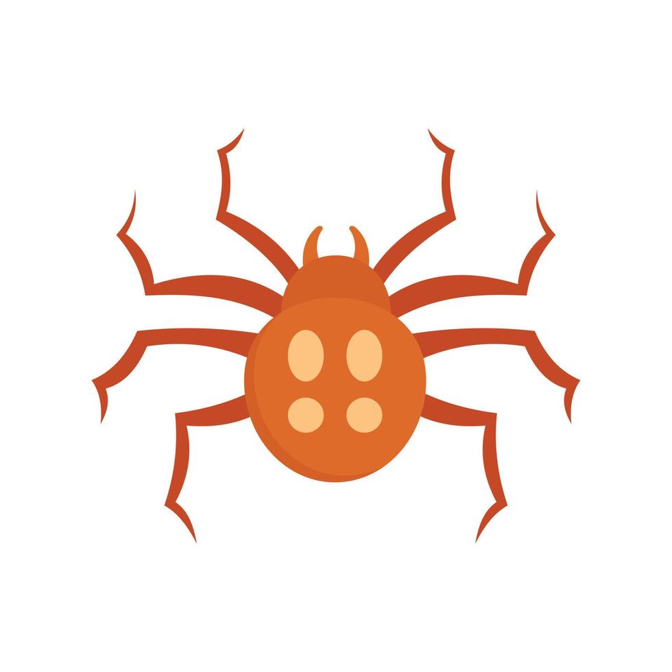 Garden spider icon, flat style vector