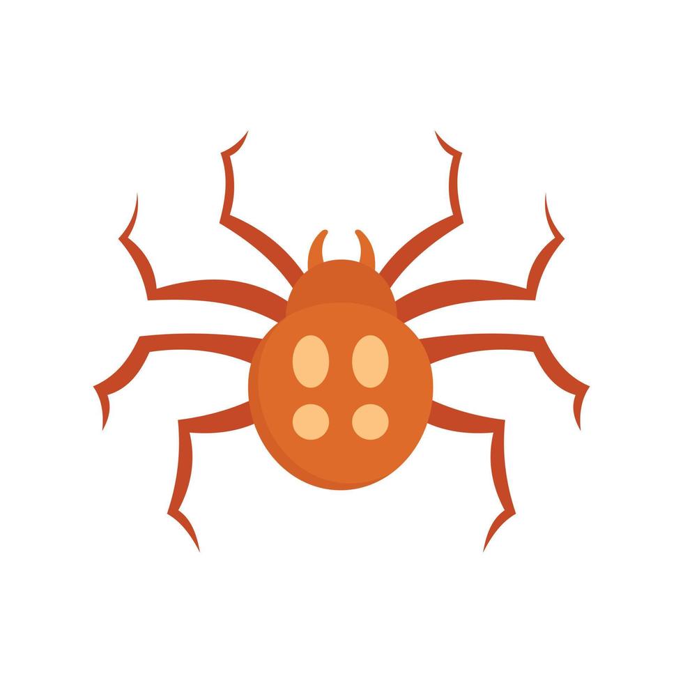 icono de araña de jardín, tipo plano vector