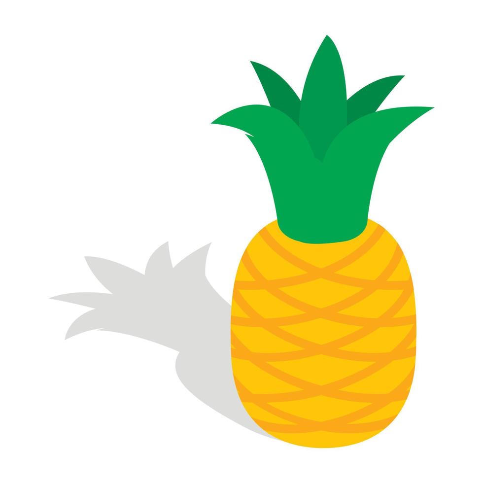 Pineapple icon in isometric 3d style vector