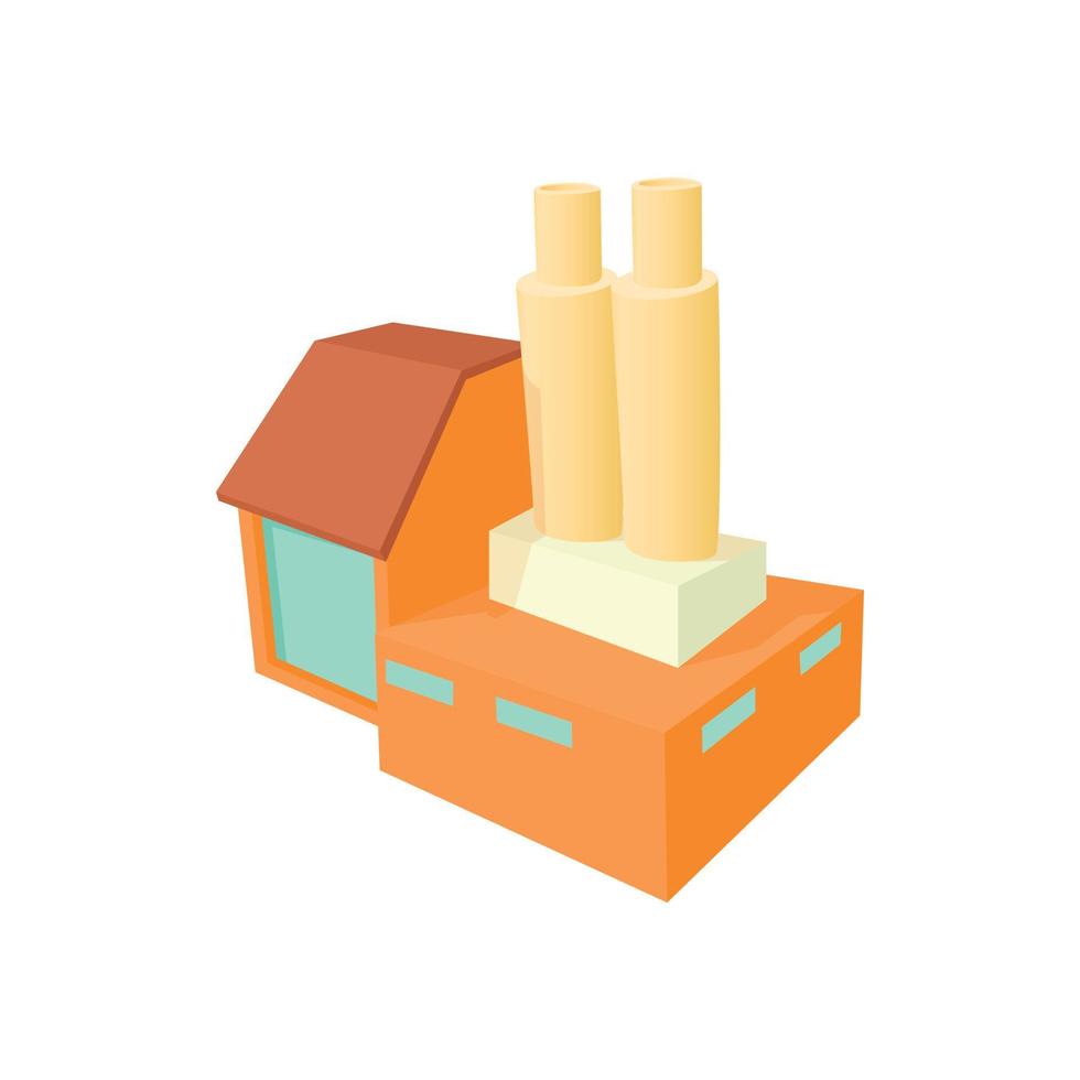 Large chemical plant icon, cartoon style vector