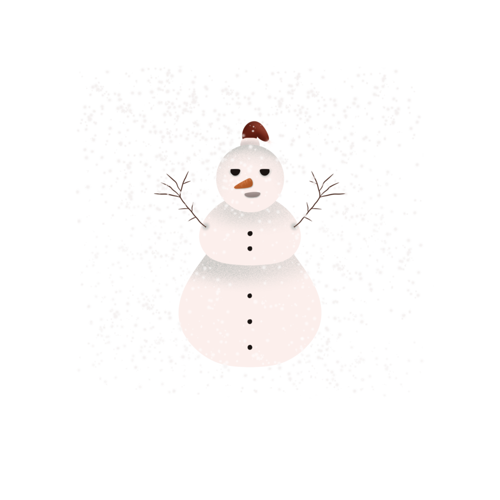 a snowman wearing santa hat, Christmas snow, snowballs png