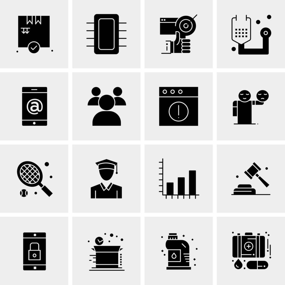 16 Universal Business Icons Vector Creative Icon Illustration to use in web and Mobile Related project