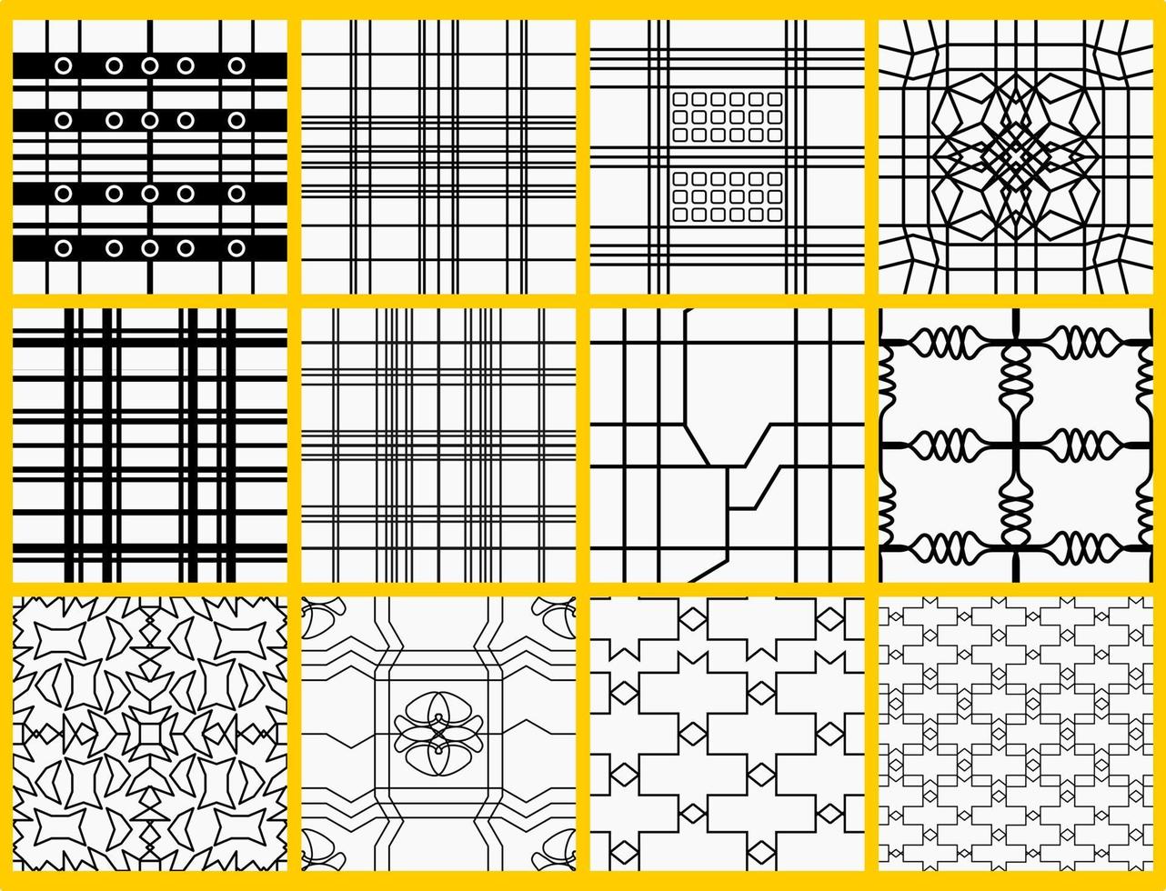 a collection of artistic and elegant seamless patterns. Perfect for home, office, invitation, fabric and other design projects vector