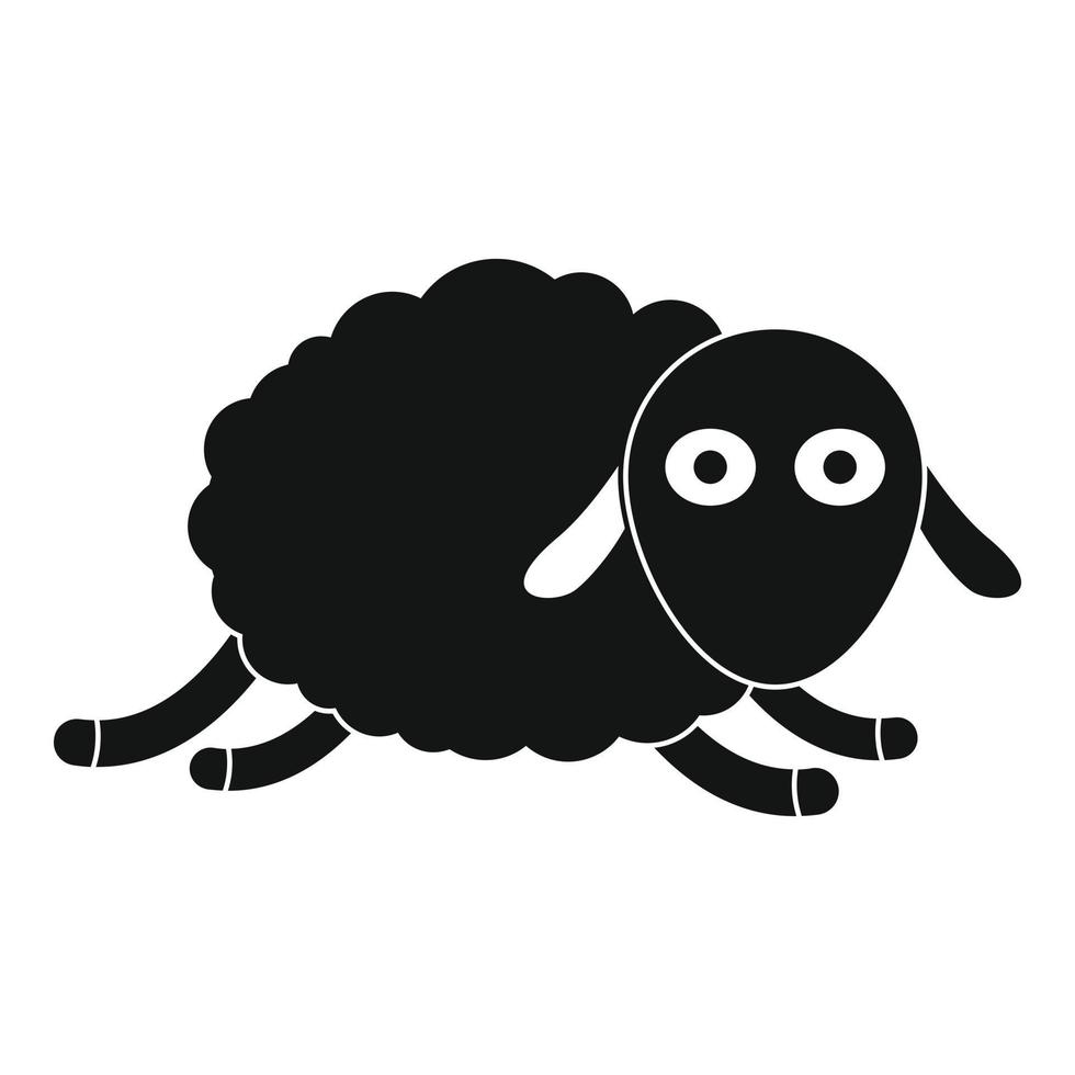 Jumping sheep icon, simple style vector