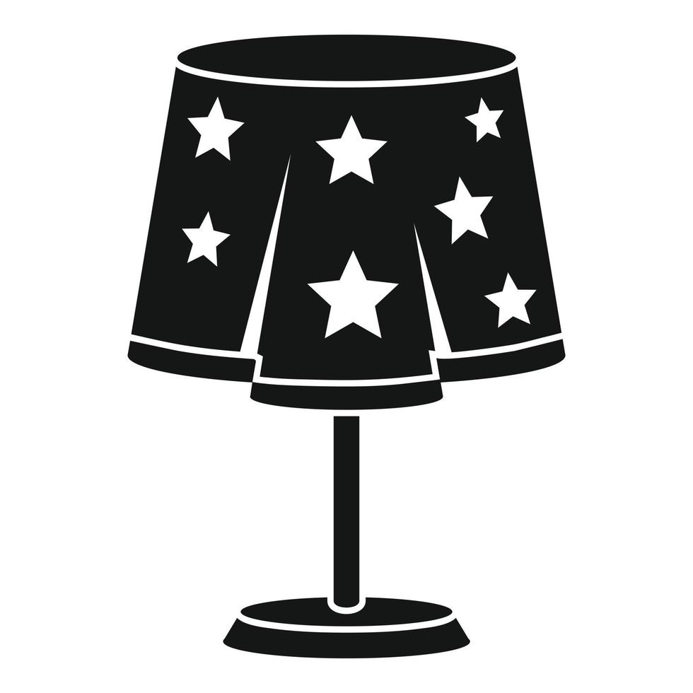 Magic desk lamp icon, simple style vector