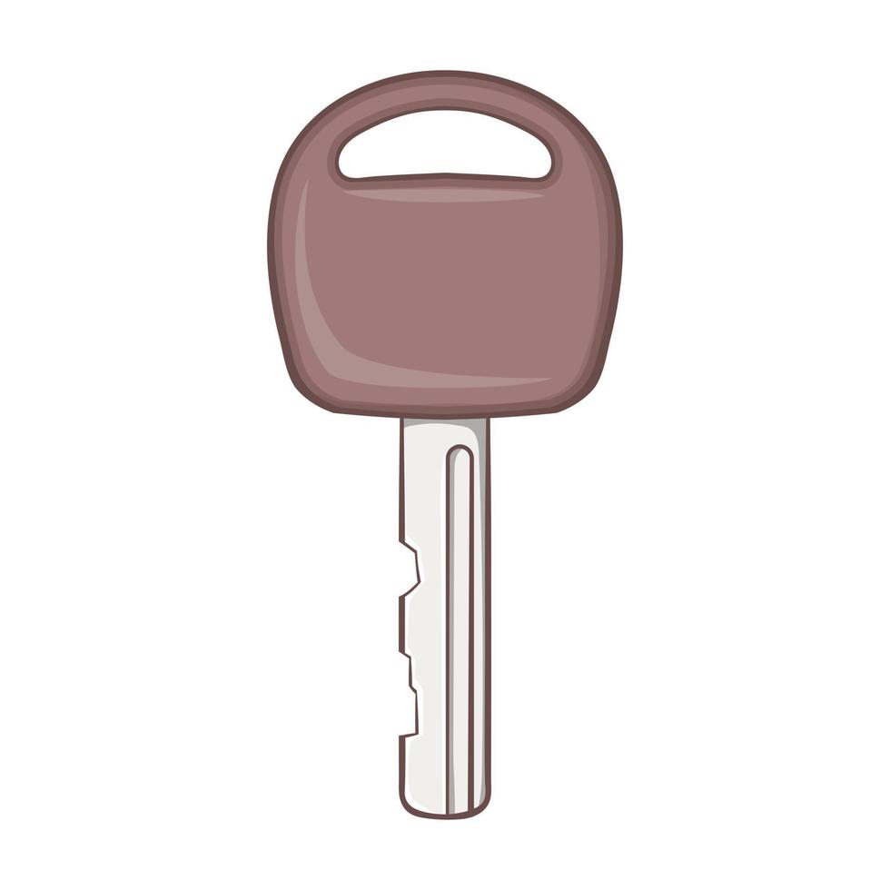 Car key icon in cartoon style vector