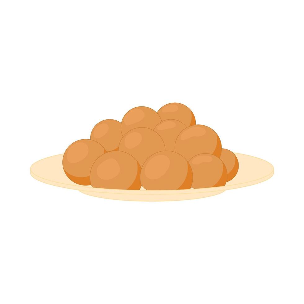 icono de falafel en estilo de dibujos animados vector