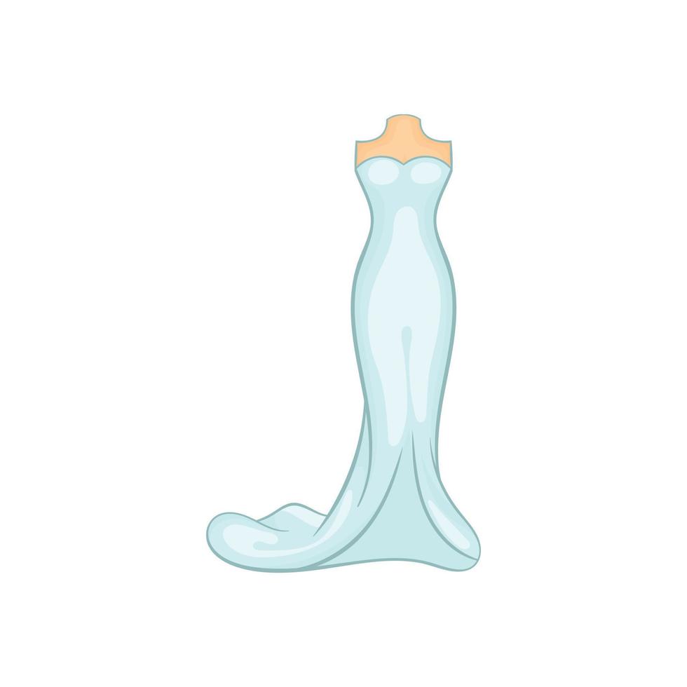 Wedding dress icon, cartoon style vector