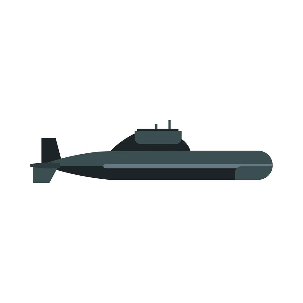 Submarine icon in flat style vector