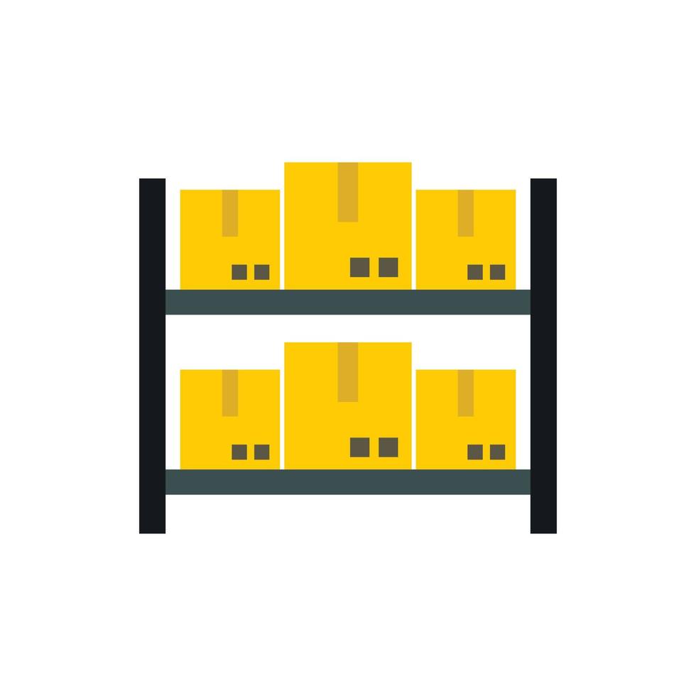 Storage of goods icon, flat style vector