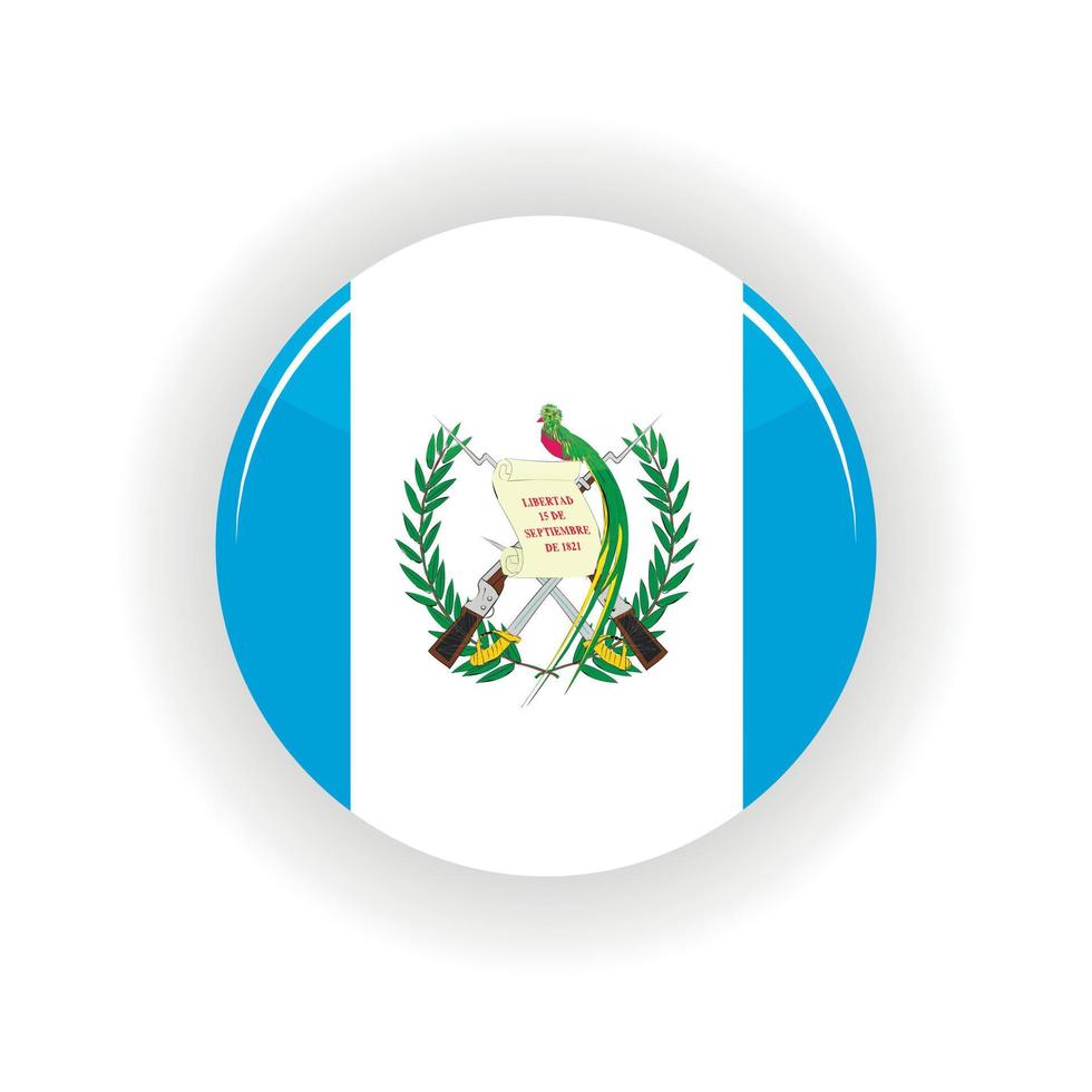 círculo de icono de guatemala vector