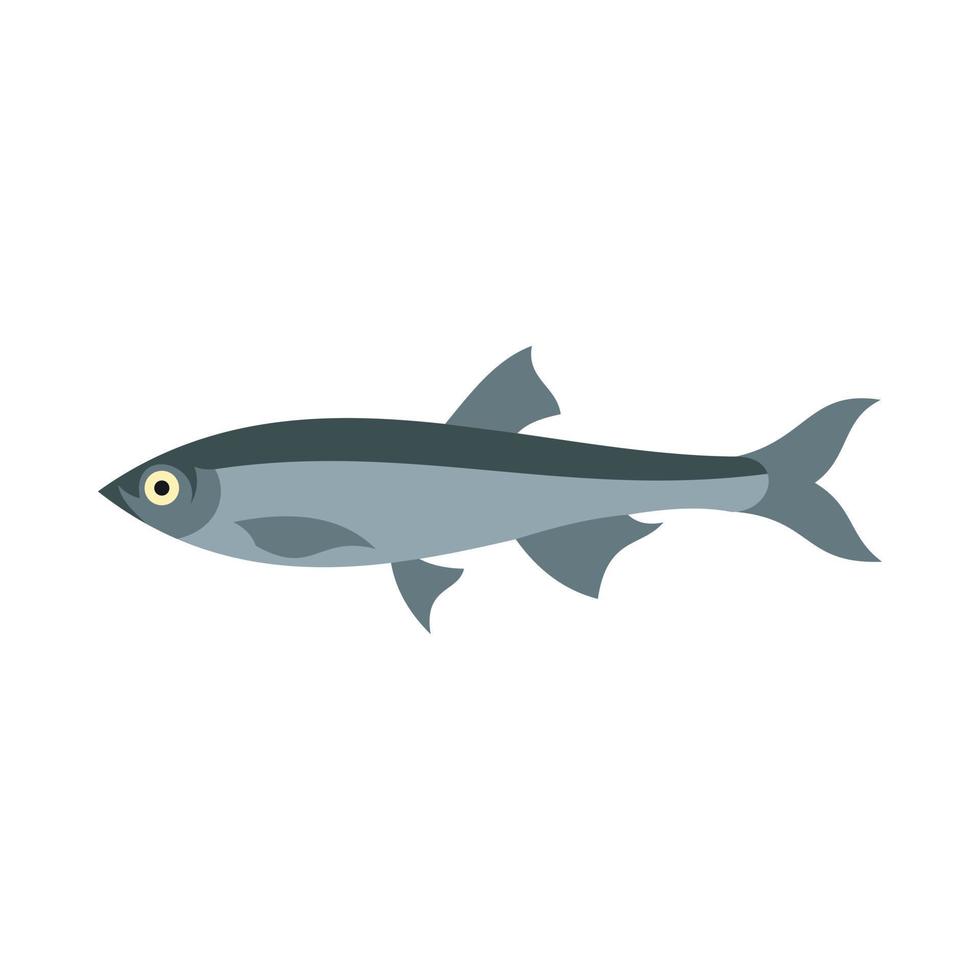 Herring icon, flat style vector